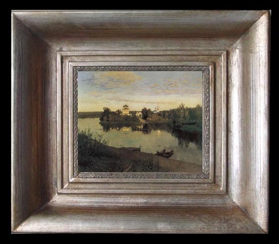 framed  Isaac Levitan Evening Bells, Ta077-2